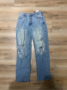 Hollister Curvy Distressed Blue Jeans